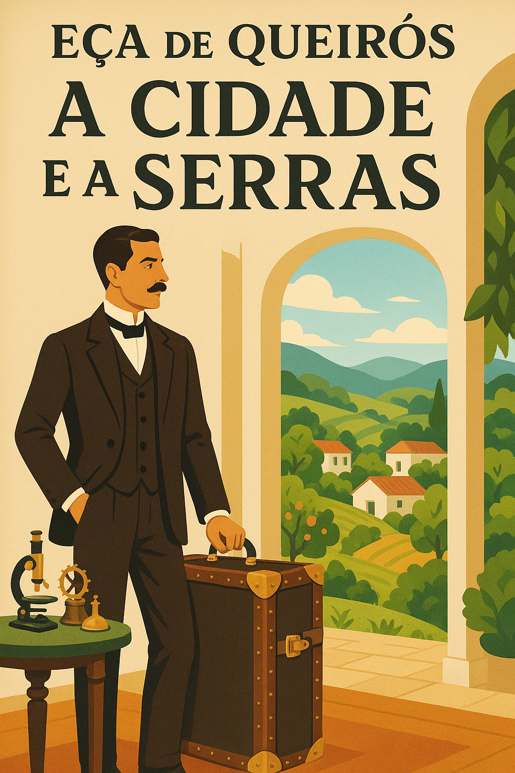 Capa do livro A Cidade e as Serras, de Eça De Queirós