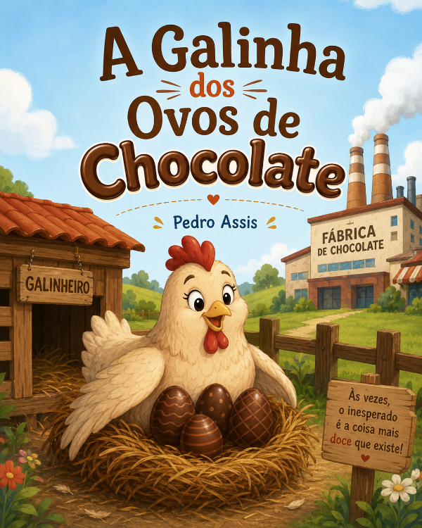 Capa do livro A Galinha dos Ovos de Chocolate, de Pedro Assis