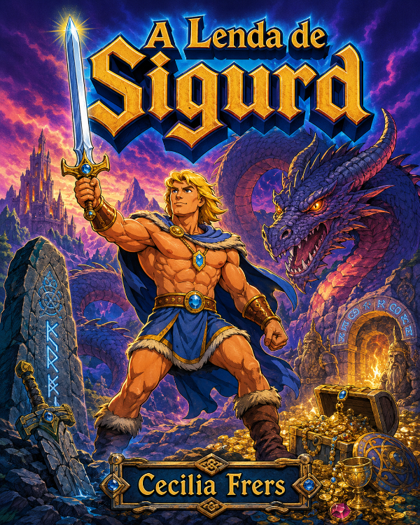 Capa do livro A Lenda de Sigurd, de Cecilia Frers