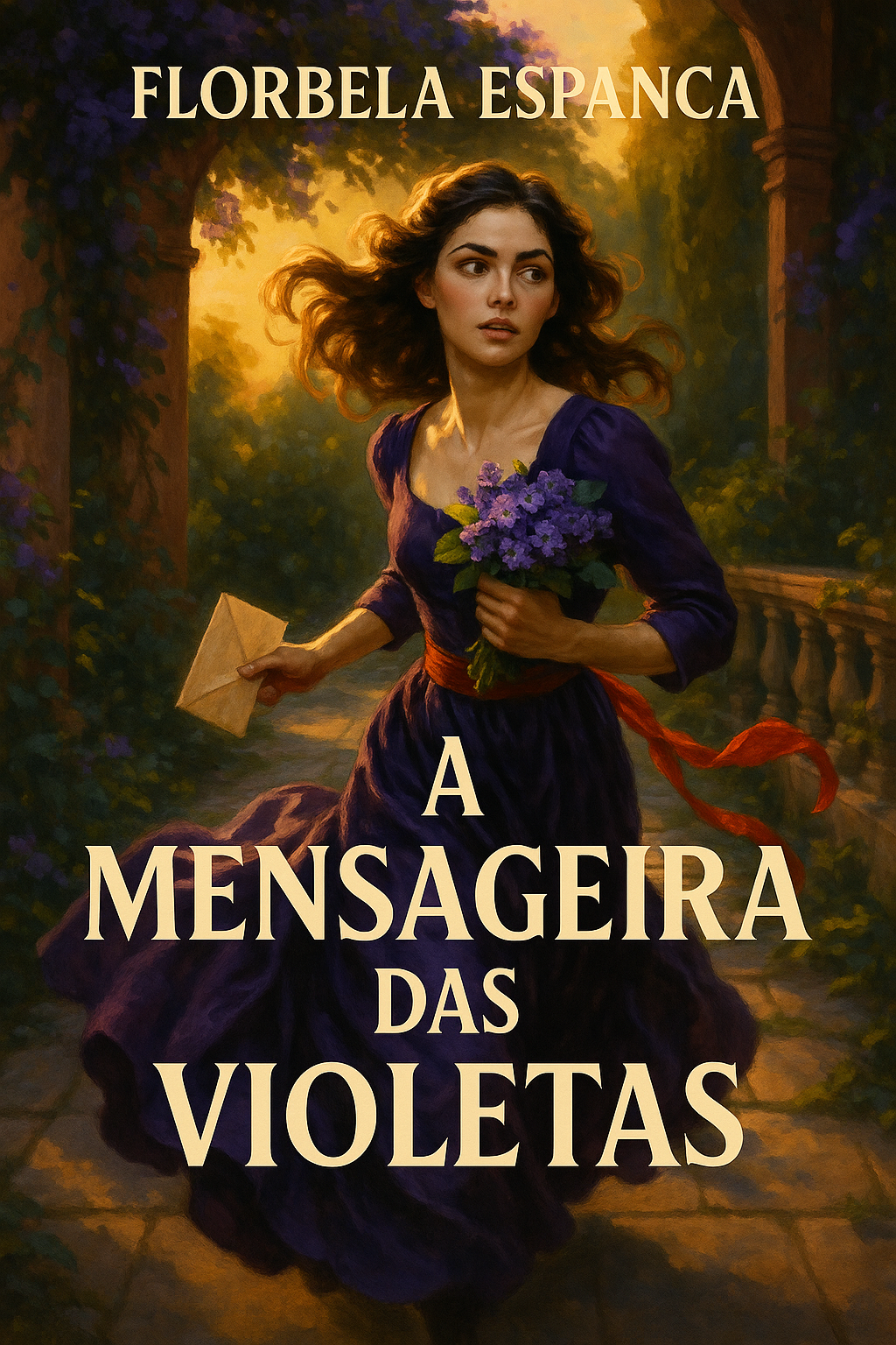 Capa do livro A Mensageira das Violetas, de Florbela Espanca