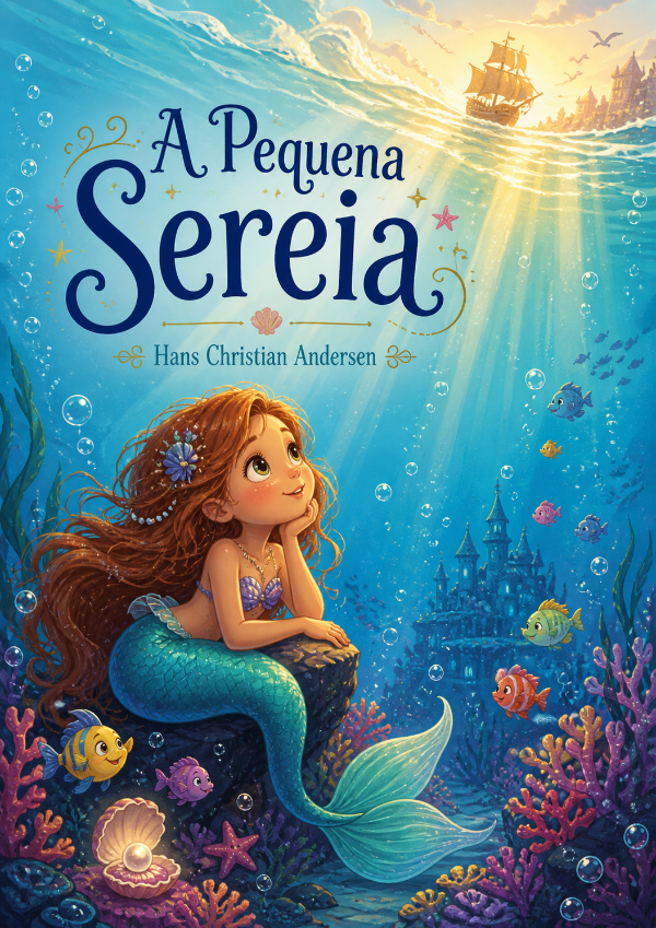 Capa do livro A Pequena Sereia, de Hans Christian Andersen
