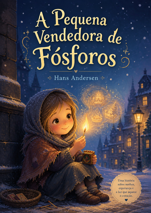 Capa do livro A Pequena Vendedora de Fósforos, de Hans Andersen