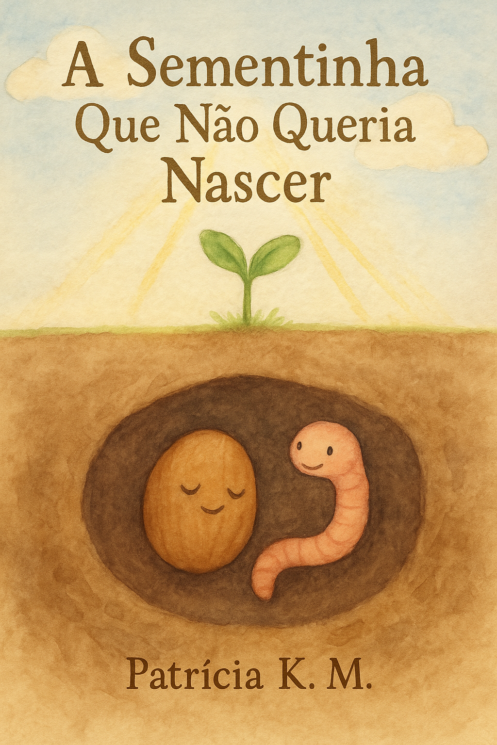 Capa do livro A Sementinha Que Não Queria Nascer, de Patrícia K.M.
