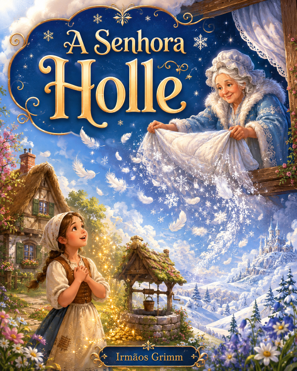 Capa do livro A Senhora Holle, de Irmãos Grimm