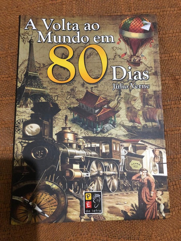 Capa do livro A volta ao mundo em 80 dias, de Júlio Verne