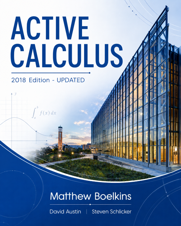 Capa do livro Active Calculus, de Matthew Boelkins, David Austin, Steven Schlicker