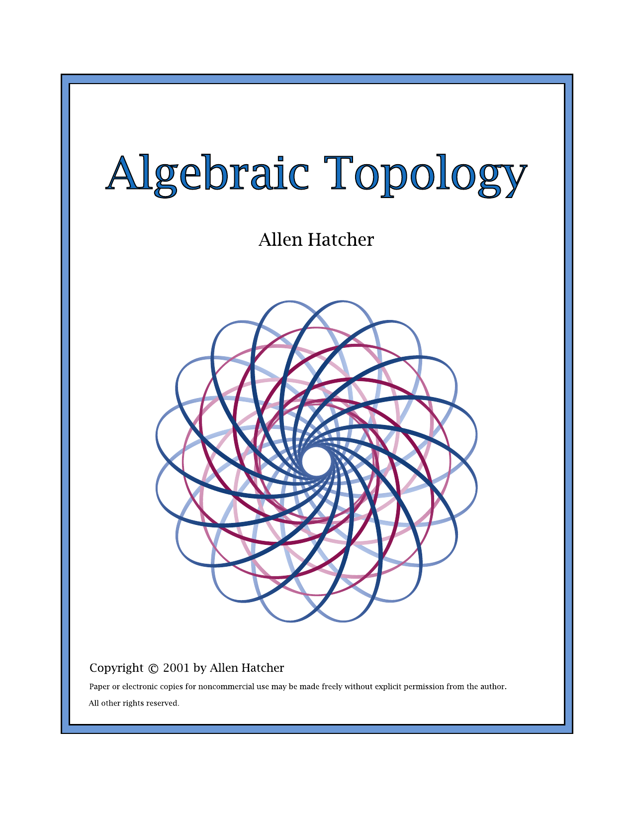 Capa do livro Algebraic Topology, de Allen Hatcher