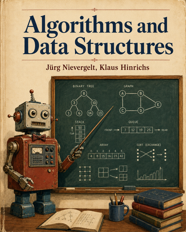Capa do livro Algorithms and Data Structures, de Jürg Nievergelt, Klaus Hinrichs