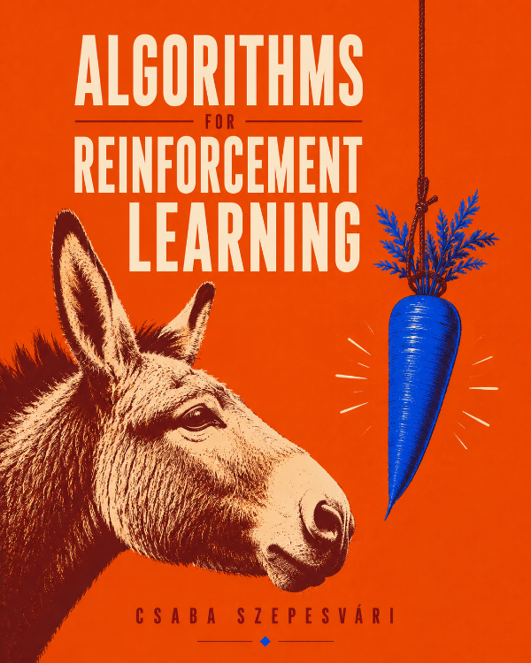 Capa do livro Algorithms for Reinforcement Learning, de Csaba Szepesvári