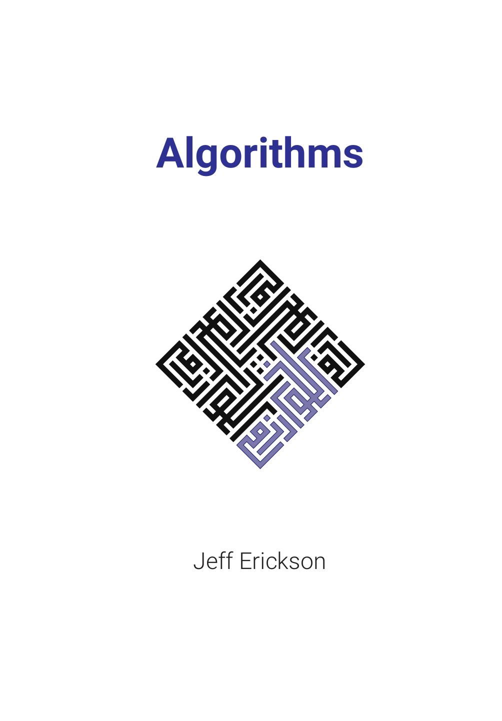 Capa do livro Algorithms, de Jeff Erickson