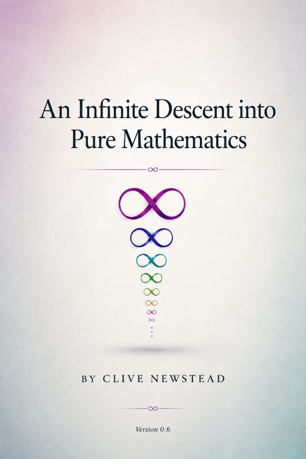 Capa do livro An Infinite Descent into Pure Mathematics, de Clive Newstead