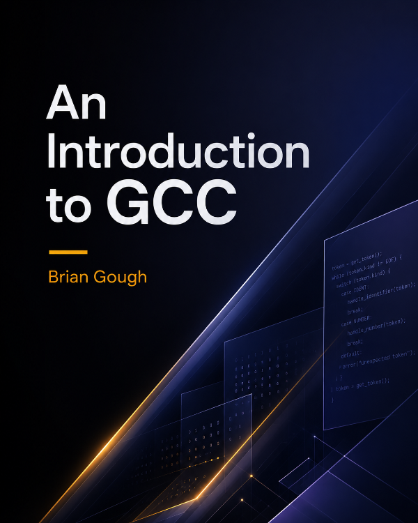 Capa do livro An Introduction to GCC, de Brian Gough