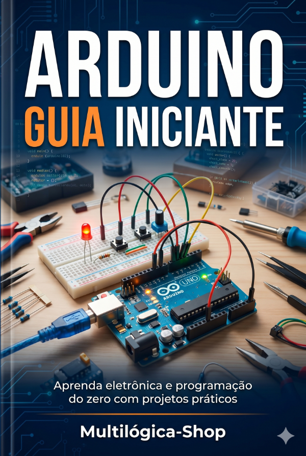 Capa do livro Arduino Guia Iniciante, de Multilógica-Shop