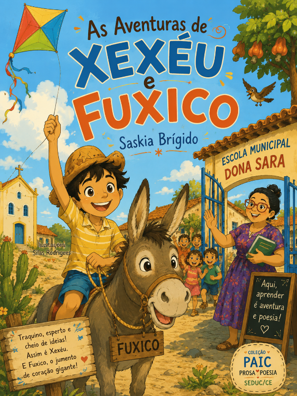 Capa do livro As Aventuras de Xexéu e Fuxico, de Saskia Brígido