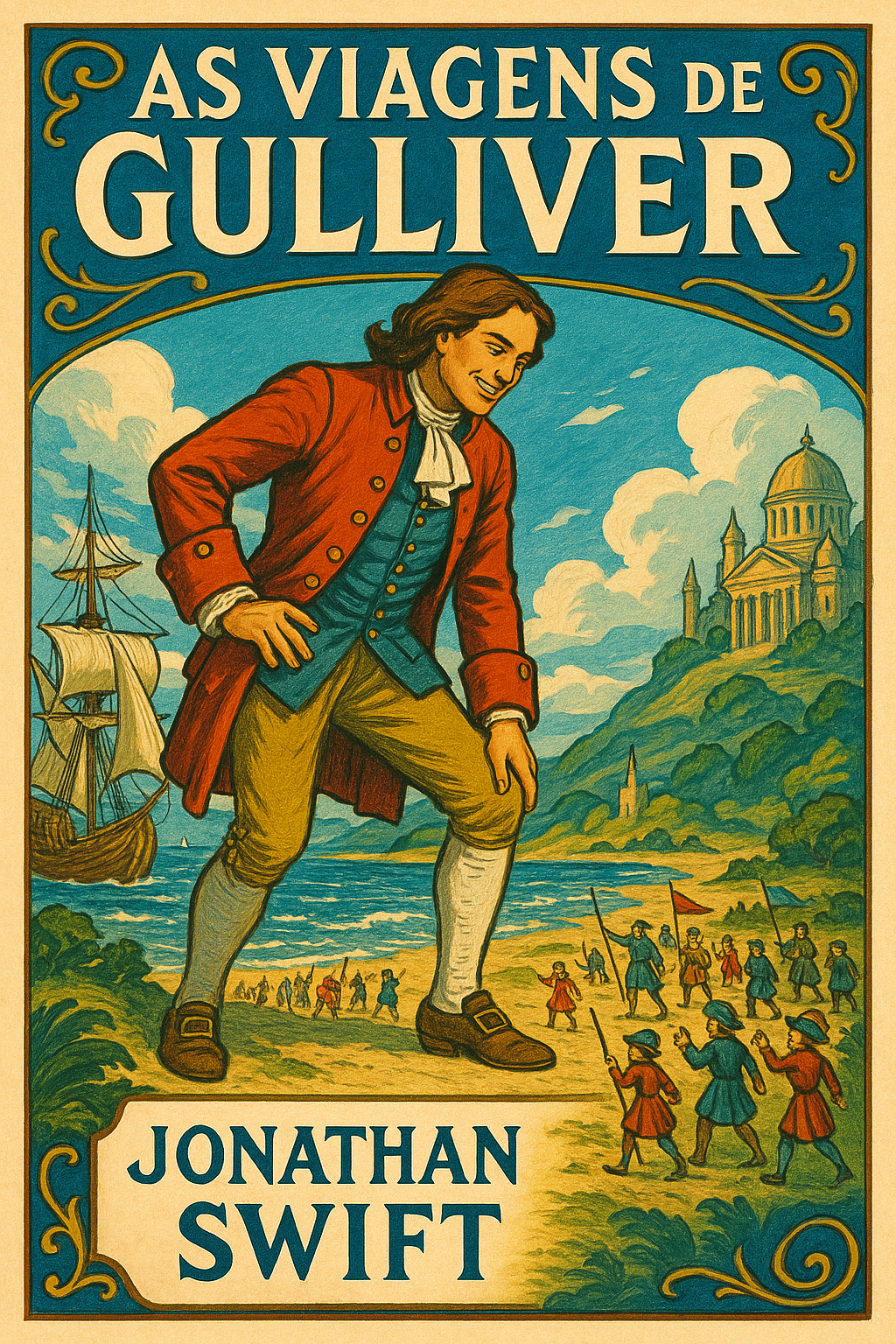 Capa do livro As Viagens de Gulliver, de Jonathan Swift