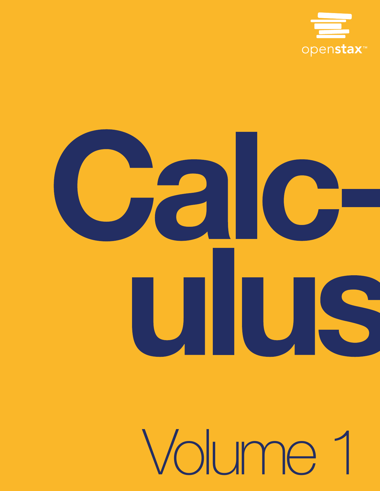 Capa do livro Calculus Volume 1, de OpenStax