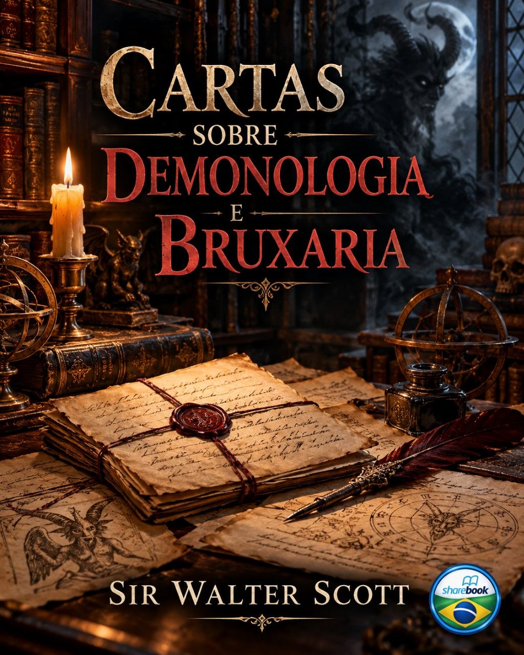 Capa do livro Cartas sobre Demonologia e Bruxaria, de Sir Walter Scott