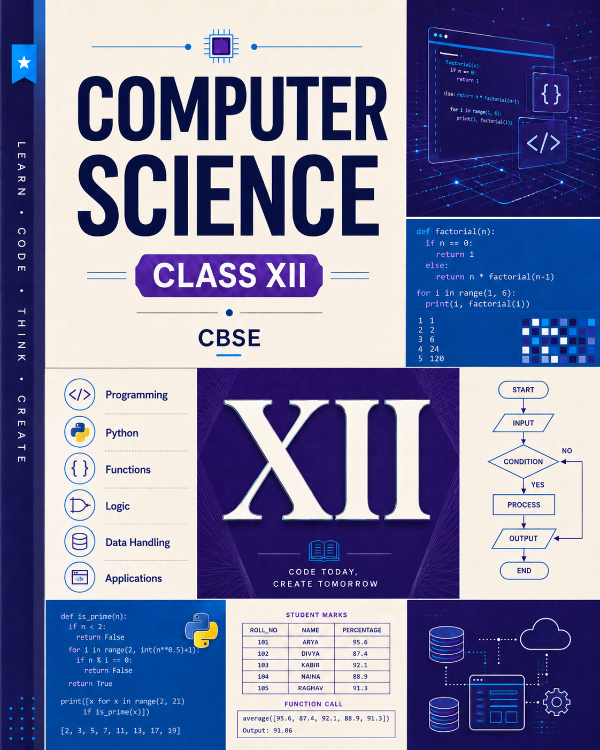 Capa do livro Computer Science Class XII, de CBSE