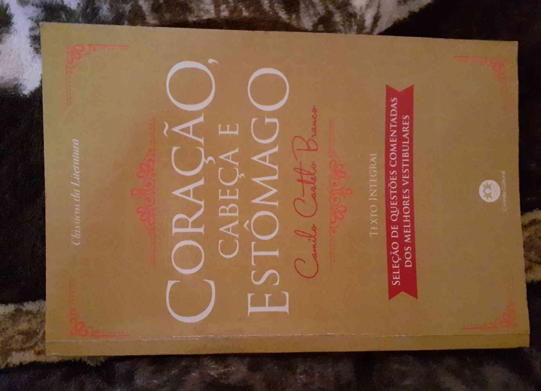 Capa do livro Coração,cabeça e estômago , de Camilo Castelo Branco
