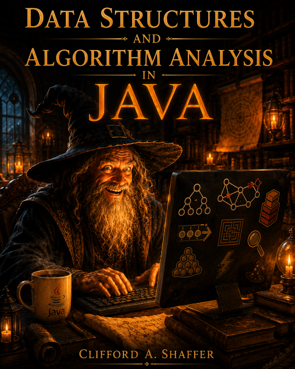 Capa do livro Data Structures and Algorithm Analysis in Java, de Clifford A. Shaffer