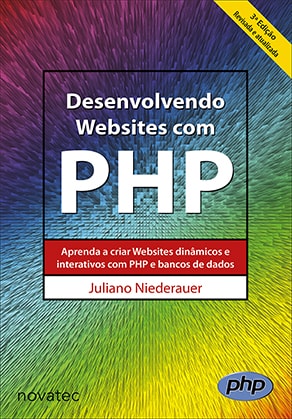 Capa do livro Desenvolvendo Websites com PHP, de Juliano Niederauer