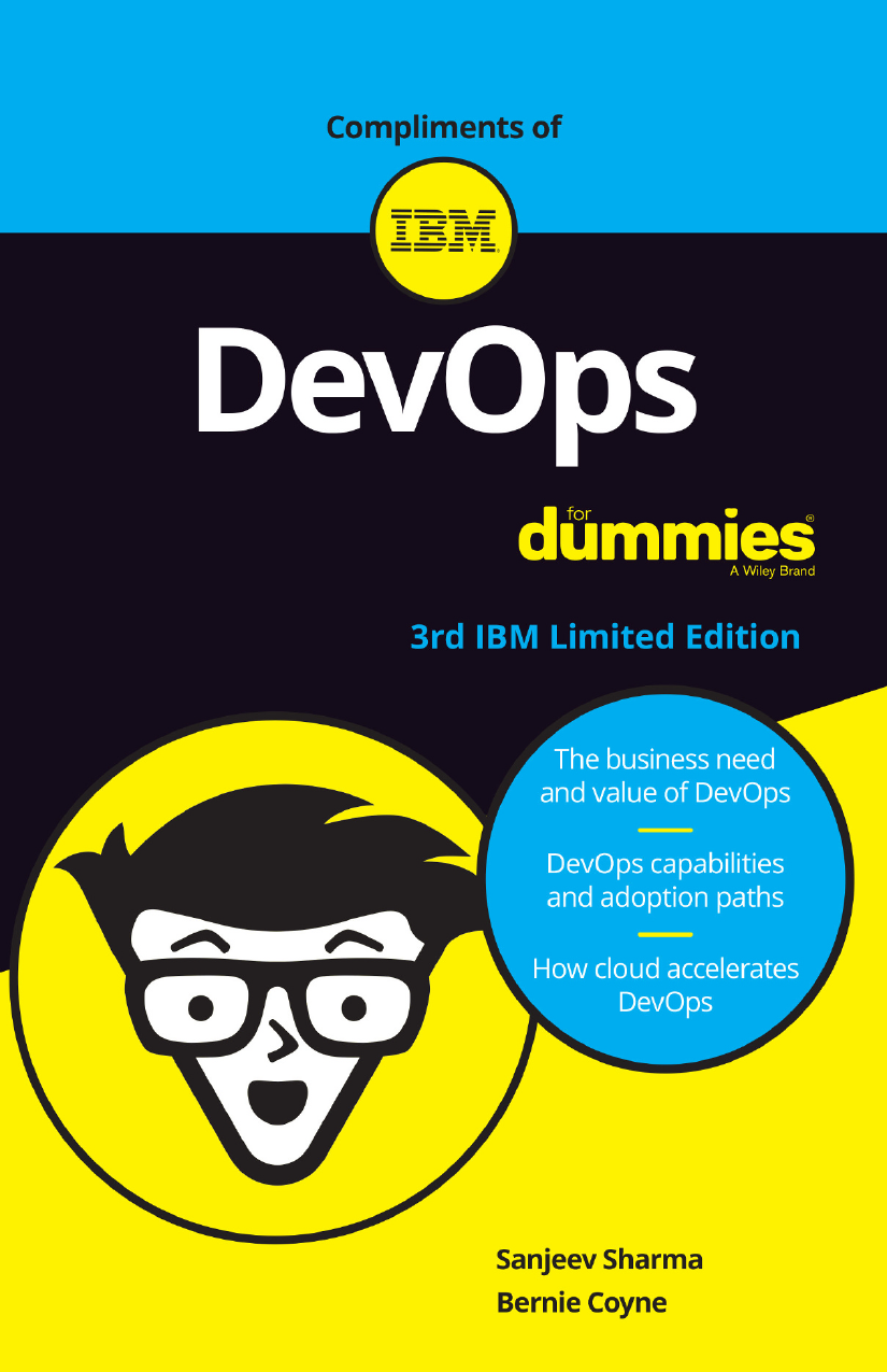 Capa do livro DevOps For Dummies, 3rd IBM Limited Edition, de Sanjeev Sharma, Bernie Coyne