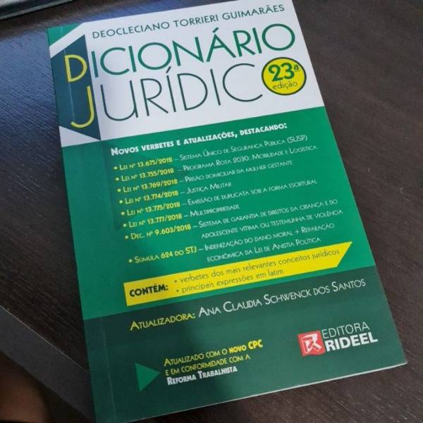 Capa do livro Dicionário Jurídico 23 edição, de Deocleciano Torrieri Guimarães
