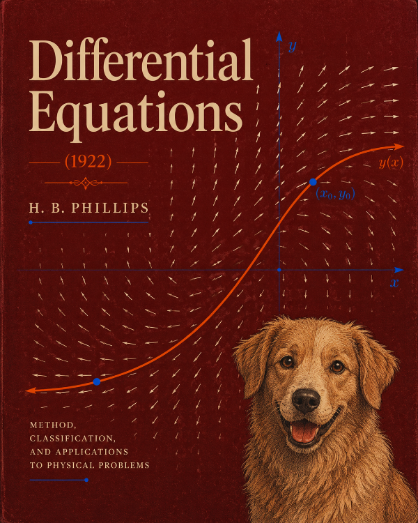 Capa do livro Differential Equations (1922), de H. B. Phillips