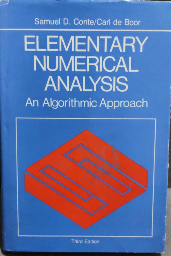 Capa do livro Elementary Numerical Analysis, de by Samuel D. Conte (Author), Boor (Author)