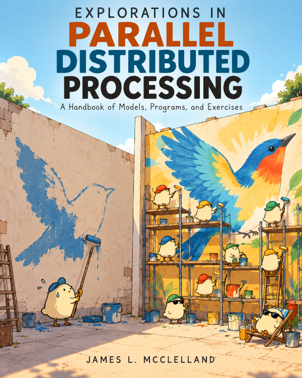 Capa do livro Explorations in Parallel Distributed Processing: A Handbook of Models, Programs, and Exercises, de James L. McClelland