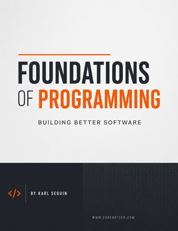 Capa do livro Foundations of Programming, de Karl Seguin