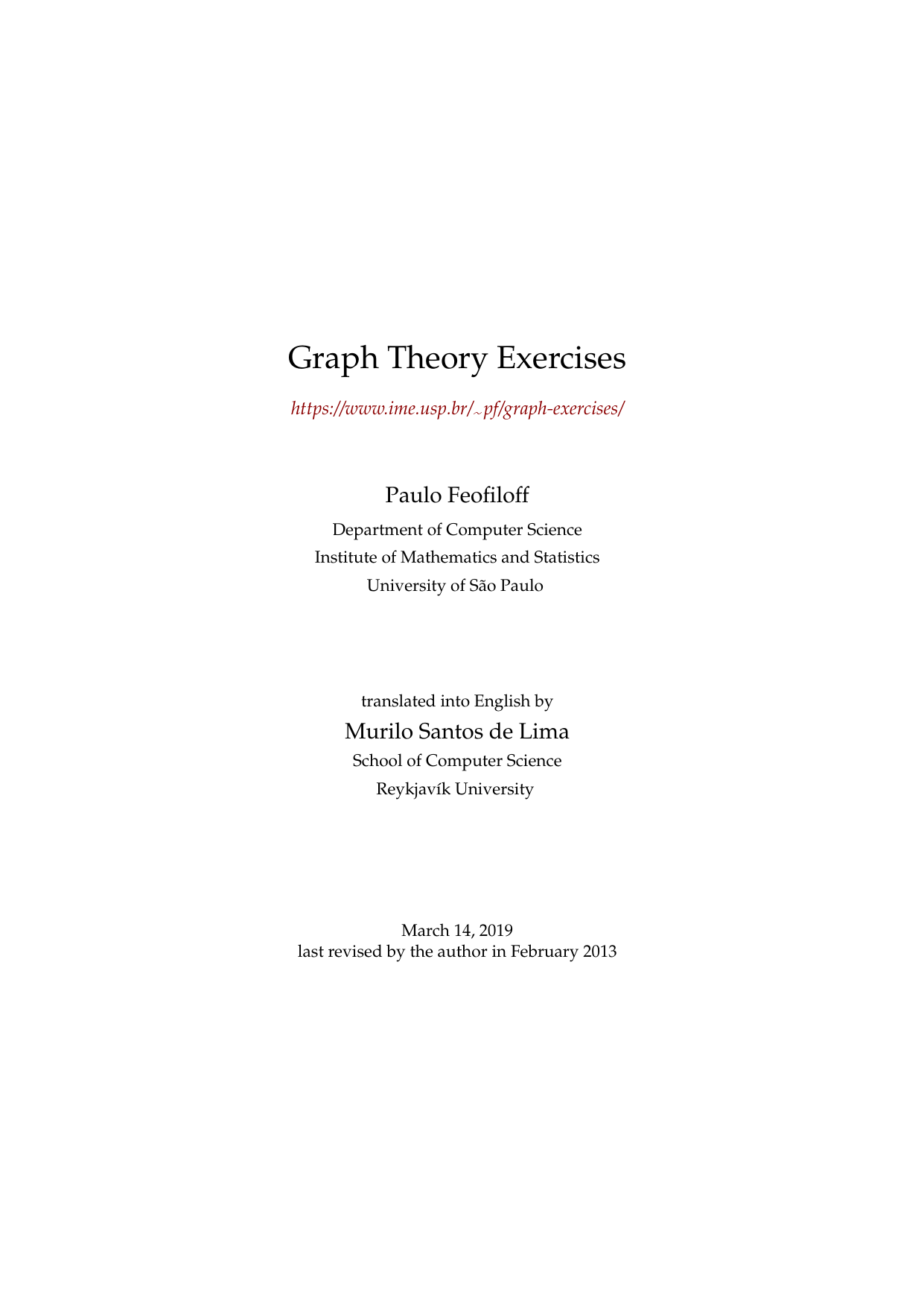 Graph Theory Exercises