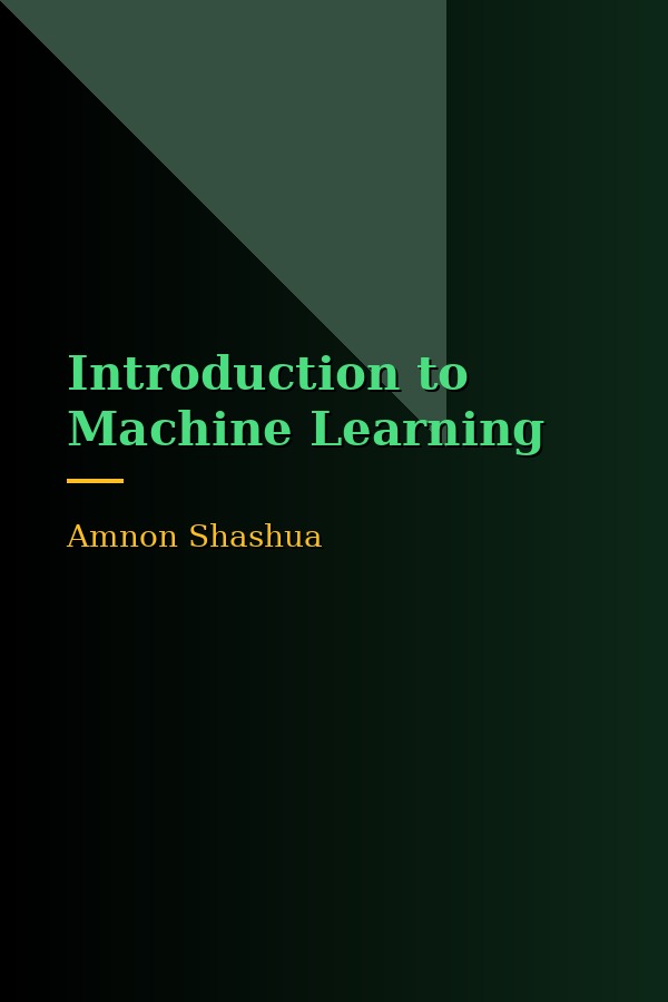 Capa do livro Introduction to Machine Learning, de Amnon Shashua