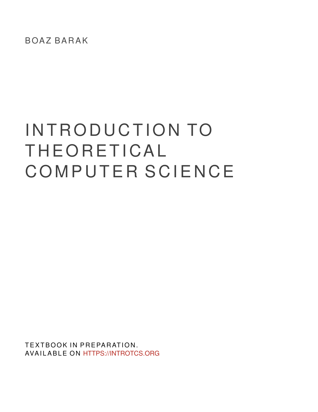 Introduction to Theoretical Computer Science