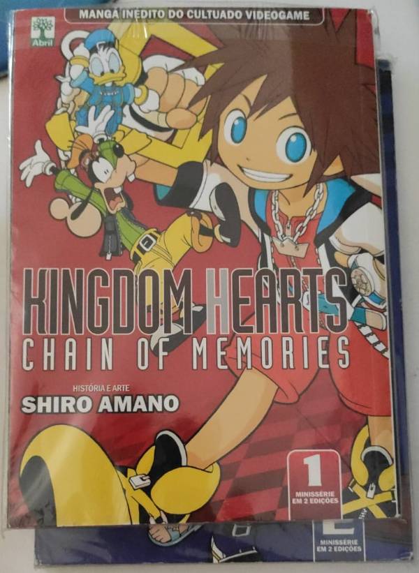 Capa do livro Kingdom Hearts: Chain of Memories - 1 e 2, de Shiro Amano