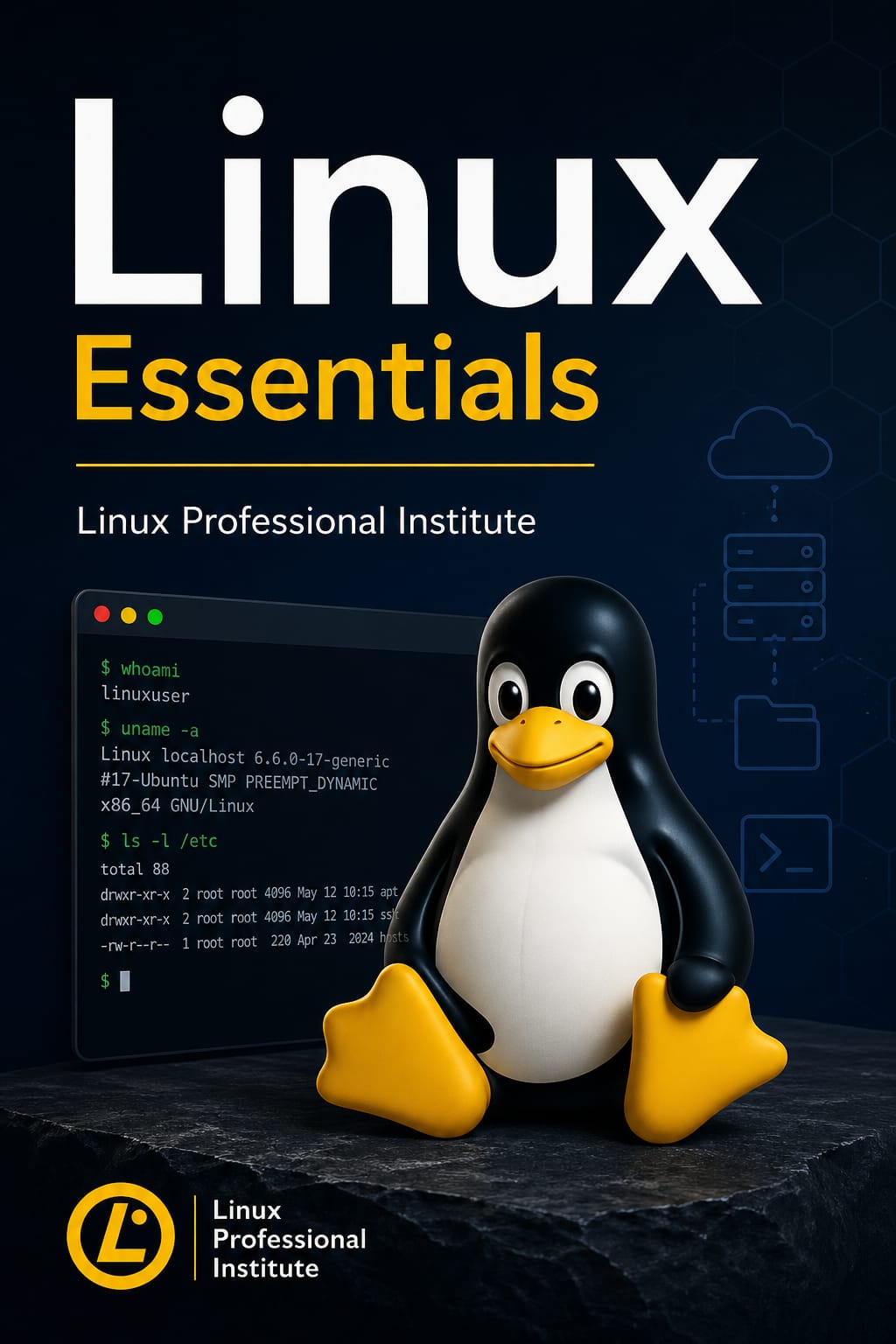 Capa do livro Linux Essentials, de Linux Professional Institute (LPI)
