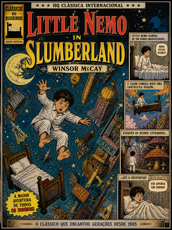 Capa do livro Little Nemo in Slumberland (1905-1914), de Winsor McCay