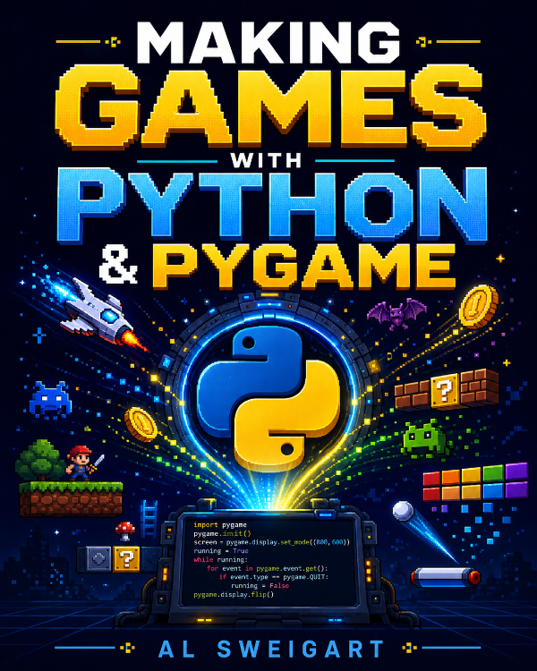 Capa do livro Making Games with Python & Pygame, de Al Sweigart