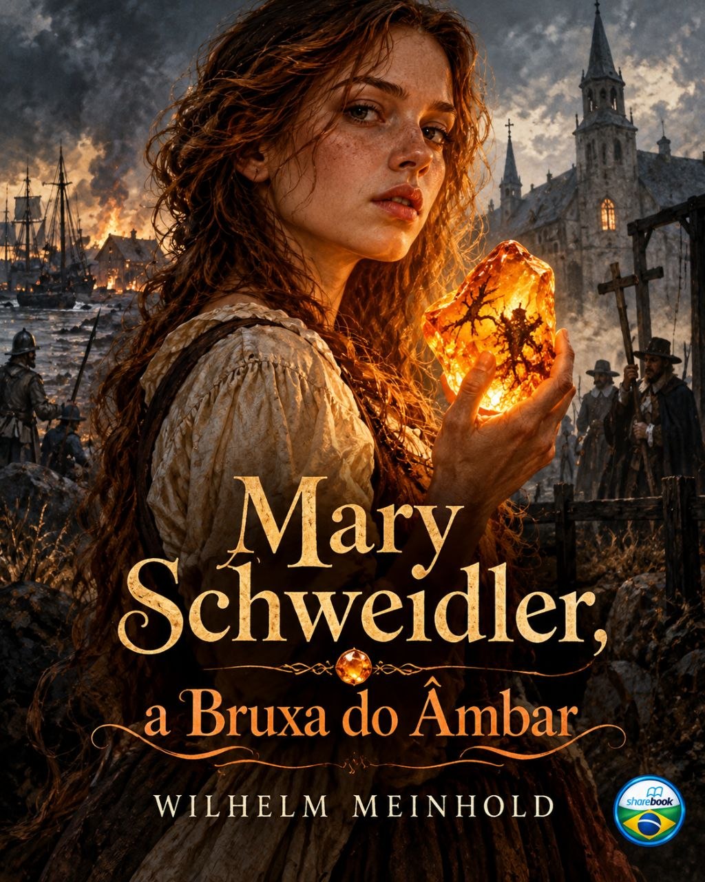 Capa do livro Mary Schweidler, a Bruxa do Âmbar, de Wilhelm Meinhold