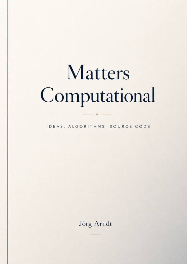 Capa do livro Matters Computational: Ideas, Algorithms, Source Code, de Jörg Arndt