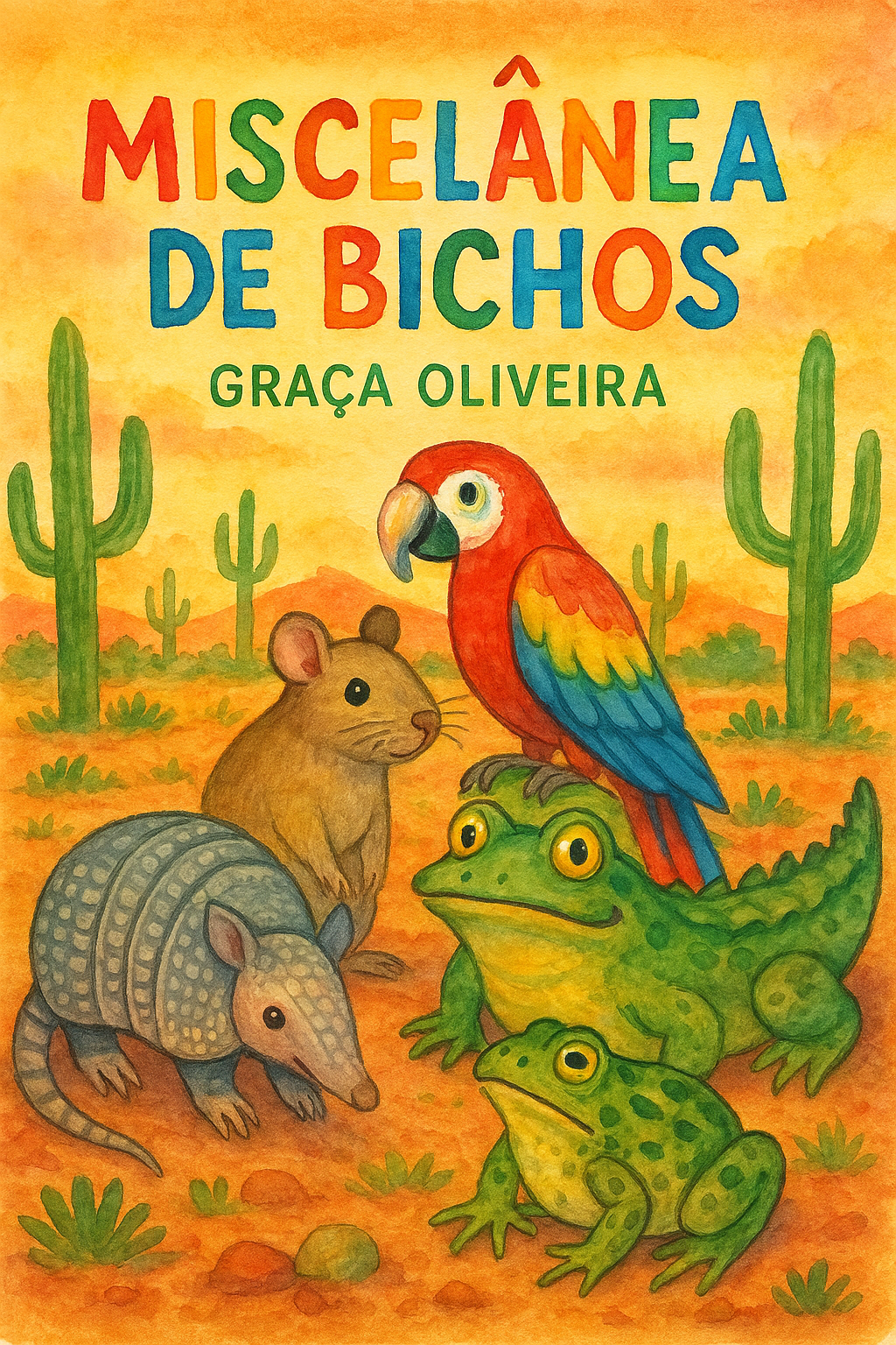 Capa do livro Miscelânea de Bichos, de Graça Oliveira