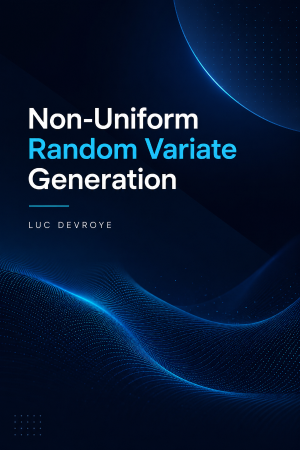 Capa do livro Non-Uniform Random Variate Generation, de Luc Devroye