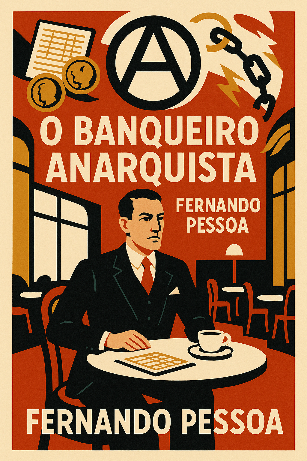 Capa do livro O Banqueiro Anarquista, de Fernando Pessoa