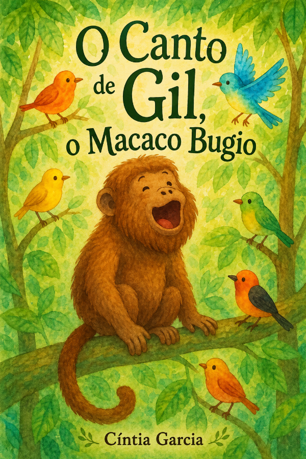 Capa do livro O Canto de Gil, o Macaco Bugio, de Cíntia Garcia
