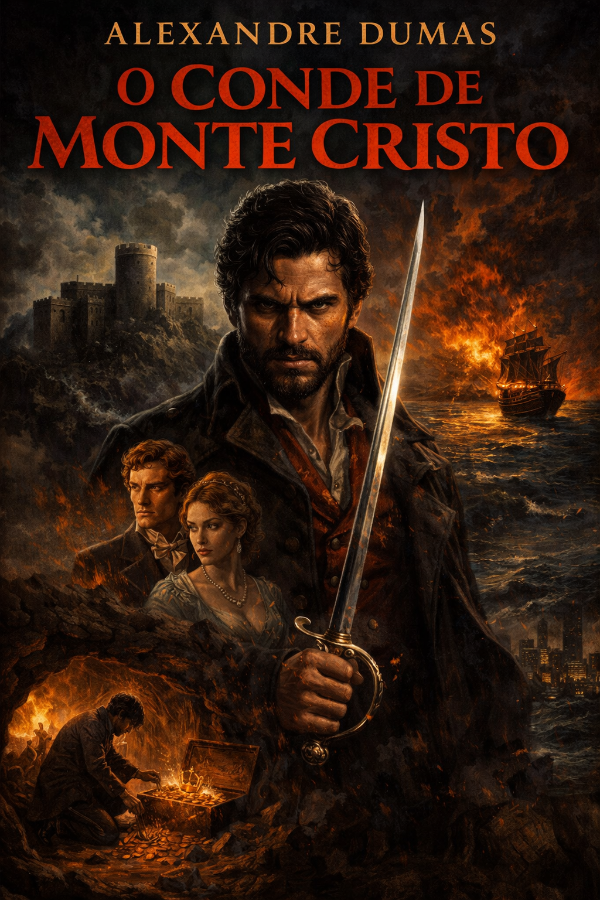 Capa do livro O Conde de Monte Cristo, de Alexandre Dumas