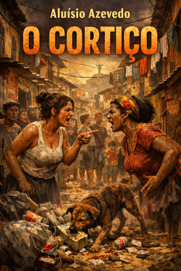 Capa do livro O Cortiço, de Aluísio Azevedo