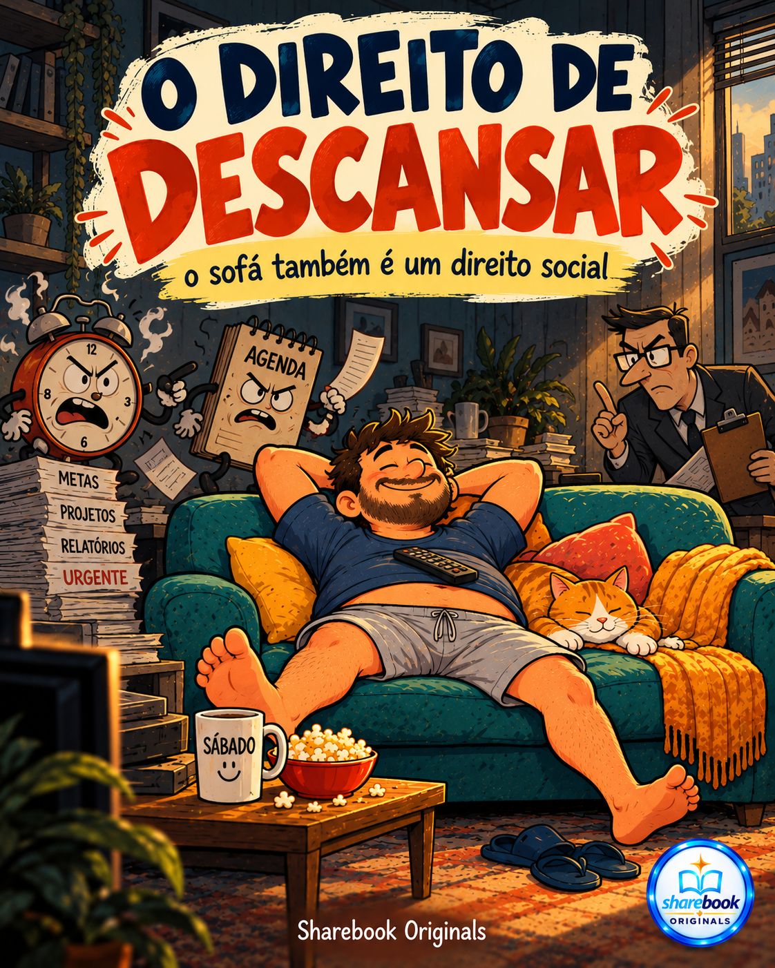 Capa do livro O Direito de Descansar, de Sharebook Originals