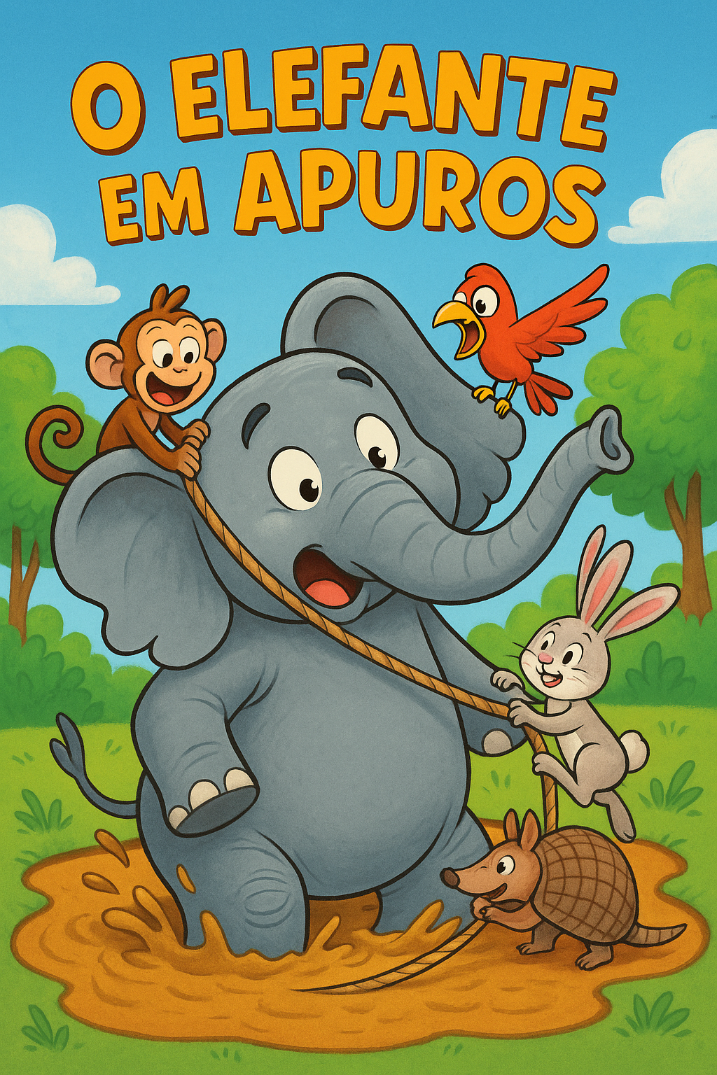 Capa do livro O Elefante em Apuros, de Flávio Colombini