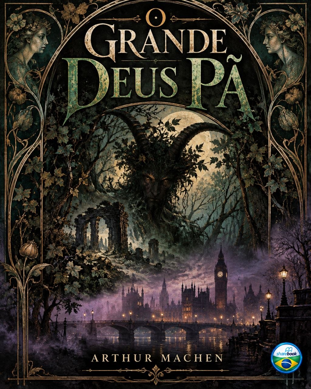 Capa do livro O Grande Deus Pã, de Arthur Machen