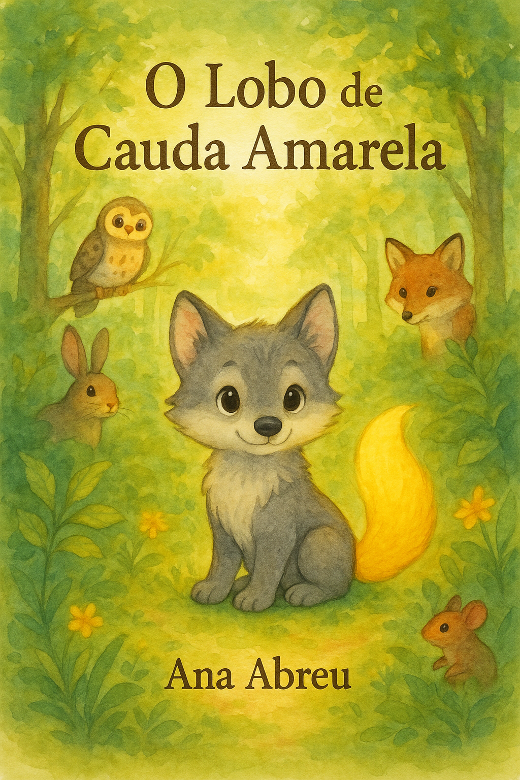Capa do livro O Lobo de Cauda Amarela, de Ana Abreu